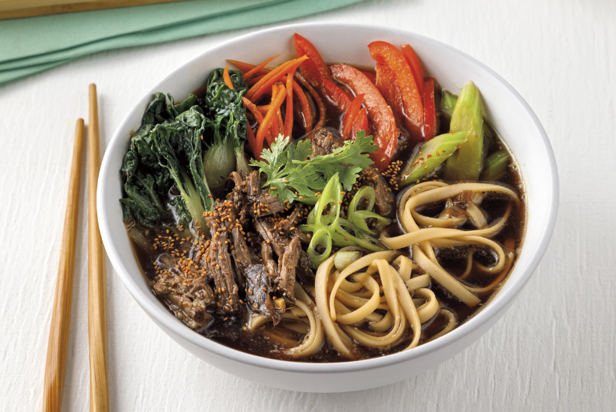 Soupe au boeuf braisé à l'asiatique