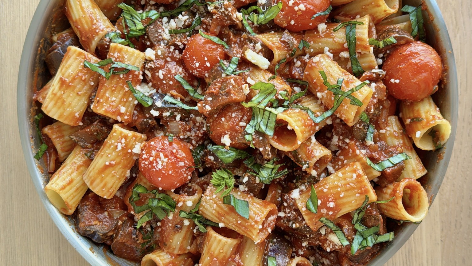 Image of One Pan Eggplant Pasta