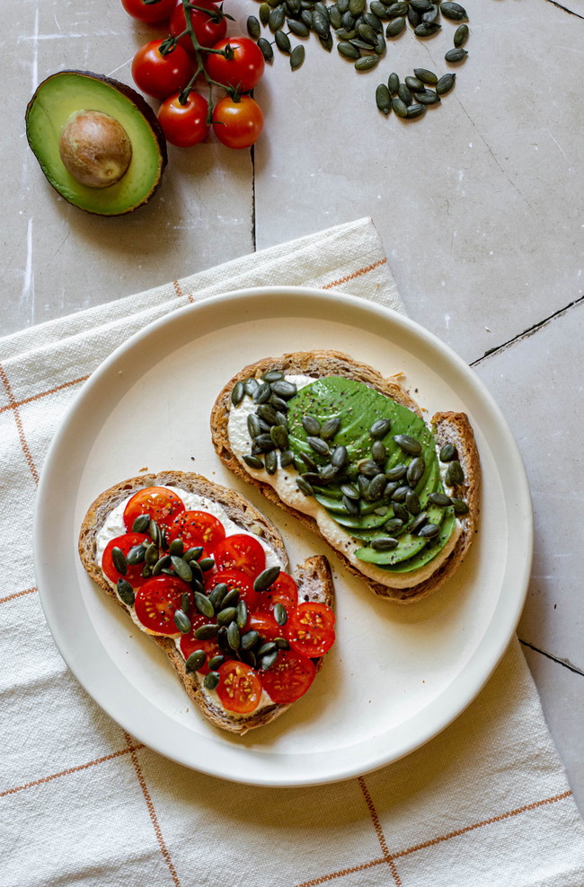 Image of  Savory Toasts with Whipped Soy Ricotta