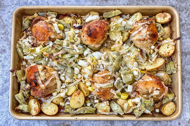 Image of Slayer Sheet Pan Chicken & Potatoes