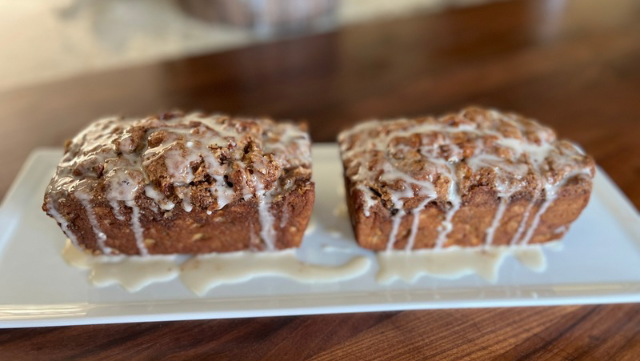 Image of Banana Bread with Nut Topping 