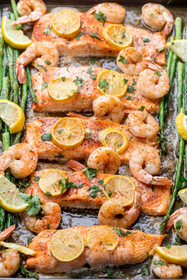 Image of Baked Shrimp Salmon Recipe | Resolution Meal Plan Approved