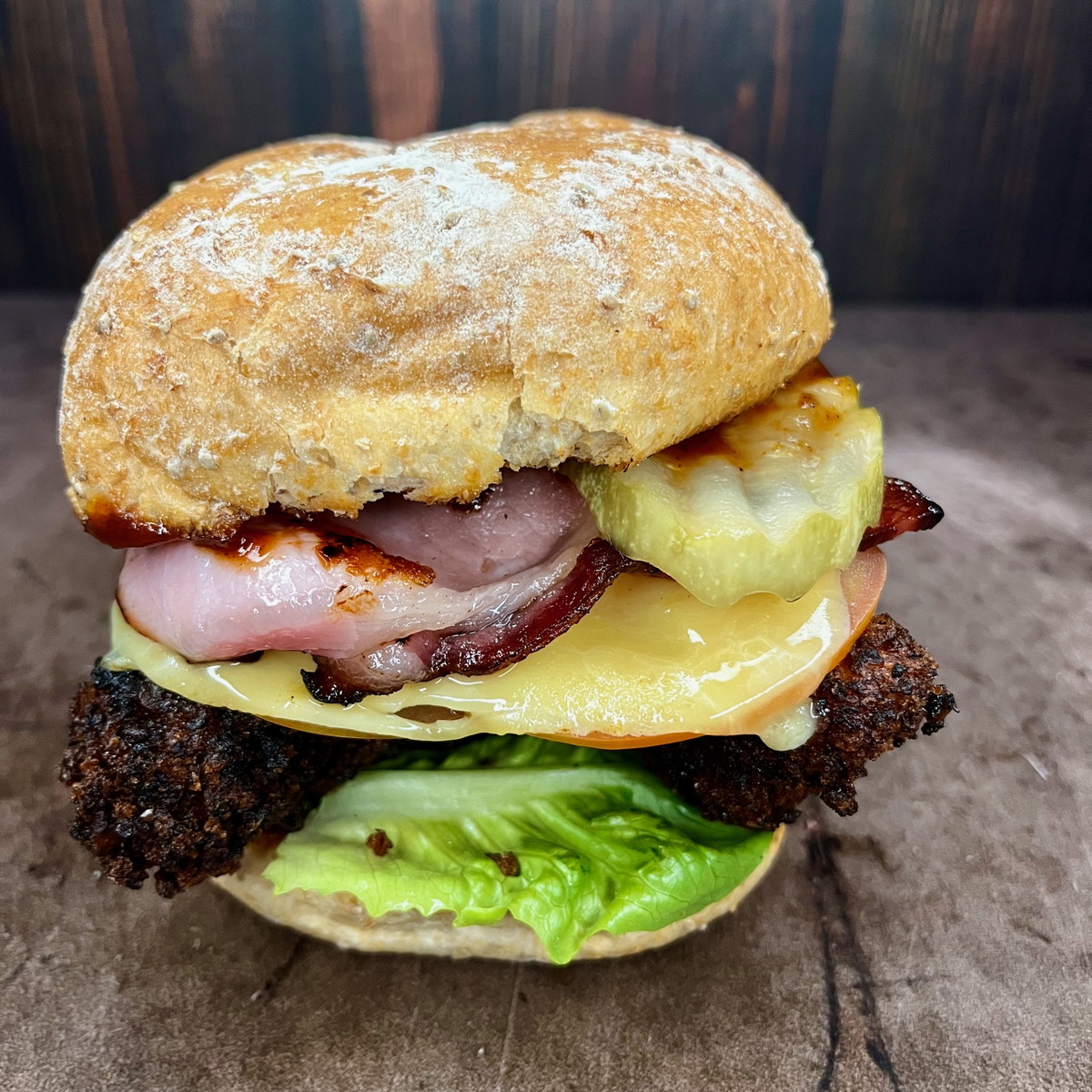 Jamaican Jerk crumbed Chicken Burgers