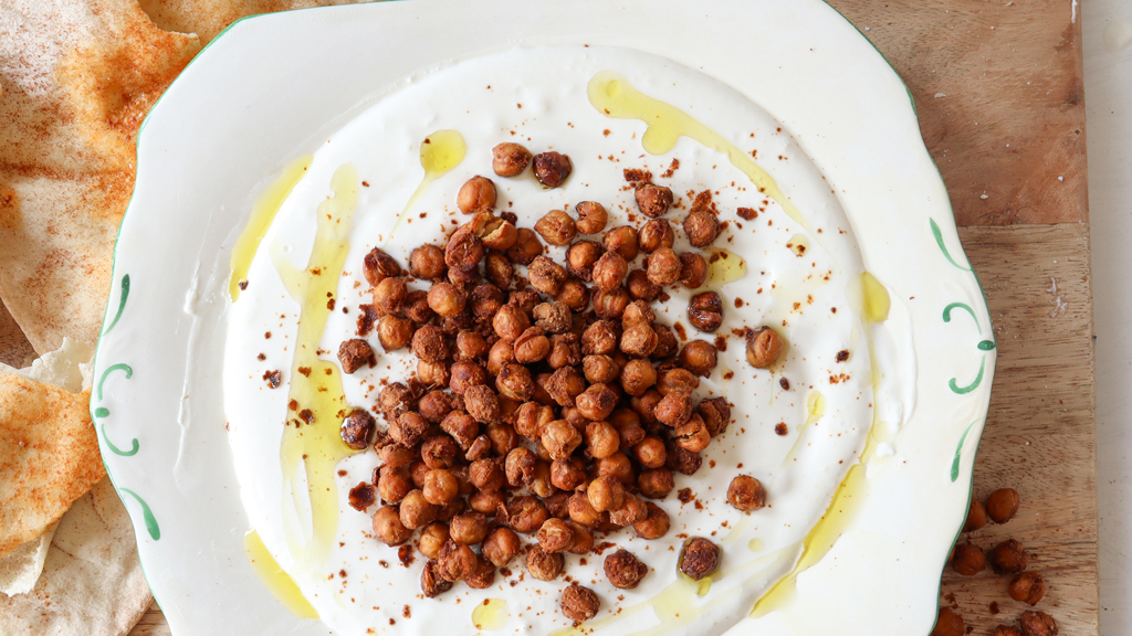 Image of Whipped feta with crispy chickpeas