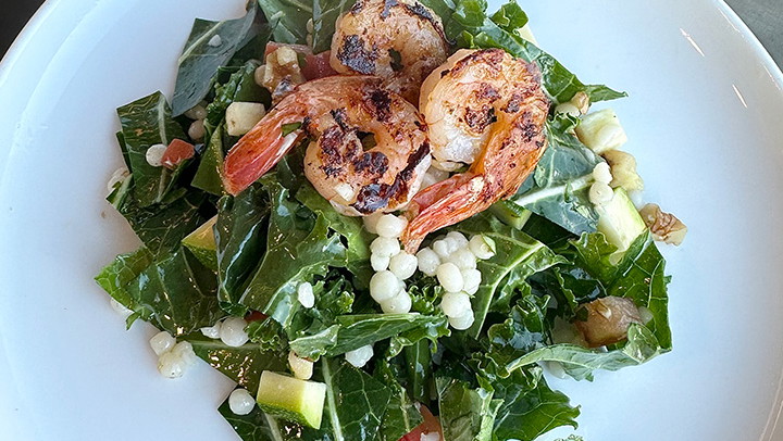 Image of Blackened Shrimp and Kale Couscous Salad