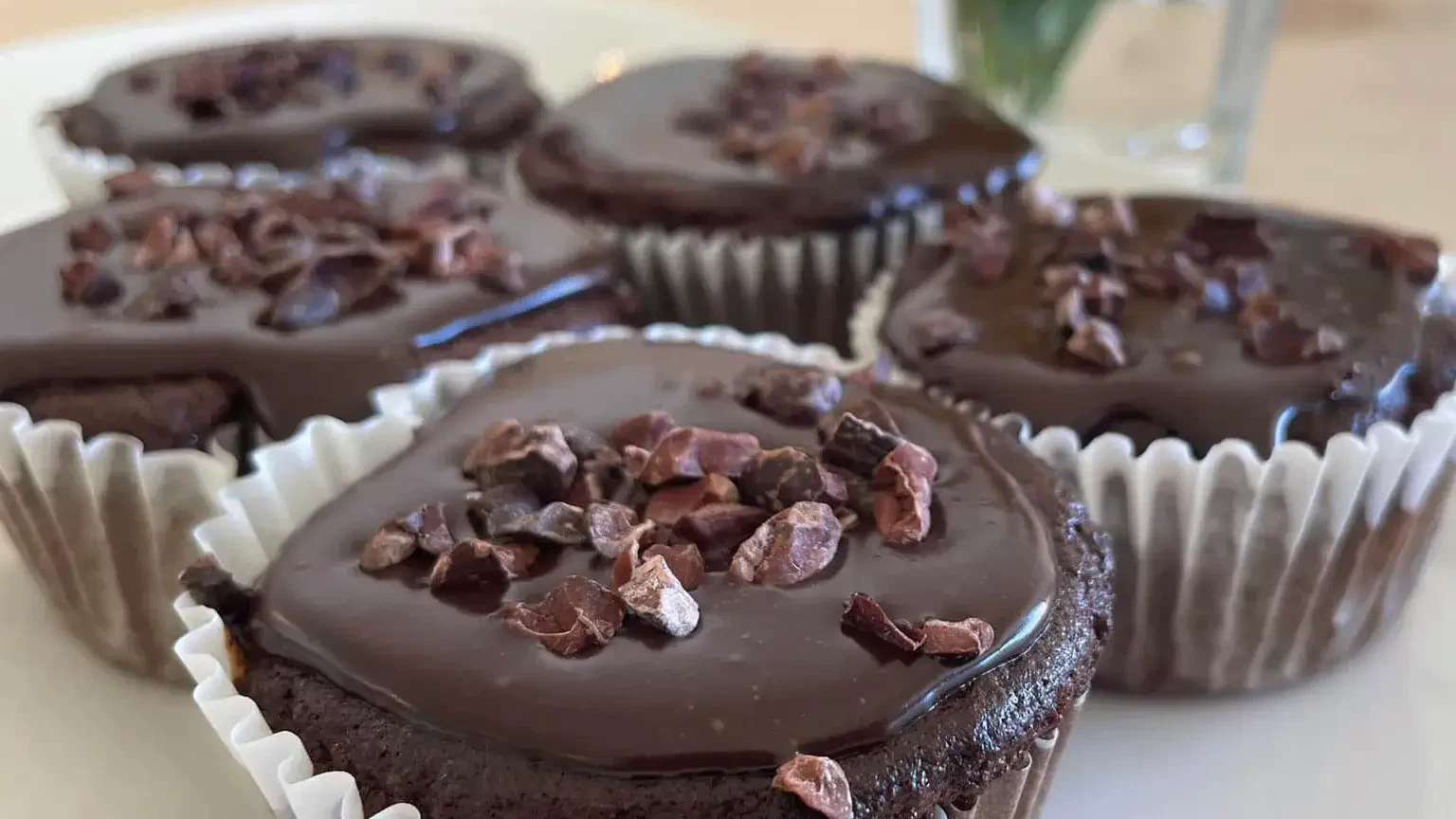 Image of Vegan Chocolate Prune Cupcakes