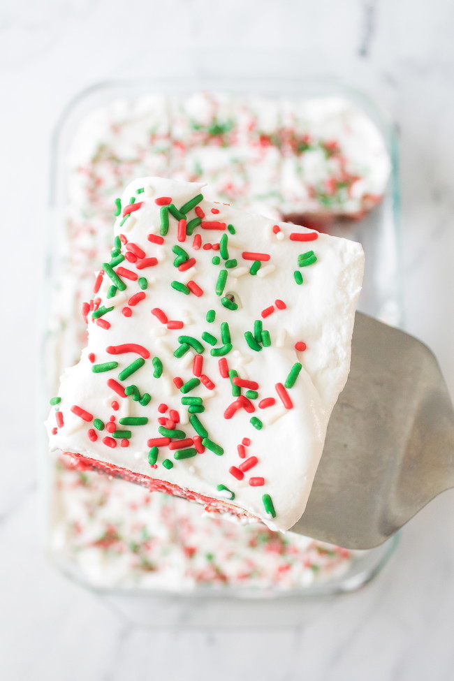 Image of Festive Christmas Poke Cake Recipe