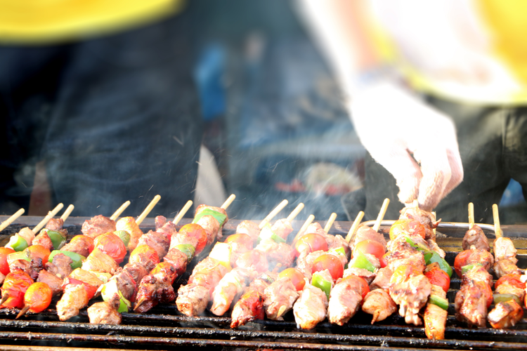 Image of Fire up your braai or BBQ and grill the skewers...