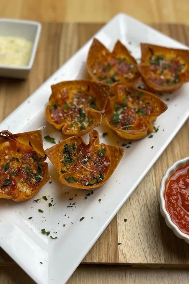 Image of Bite Sized Pizza Wonton Cups