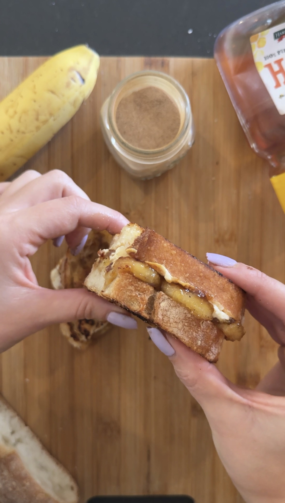 Banana & Ricotta Dessert Toasted Sandwich