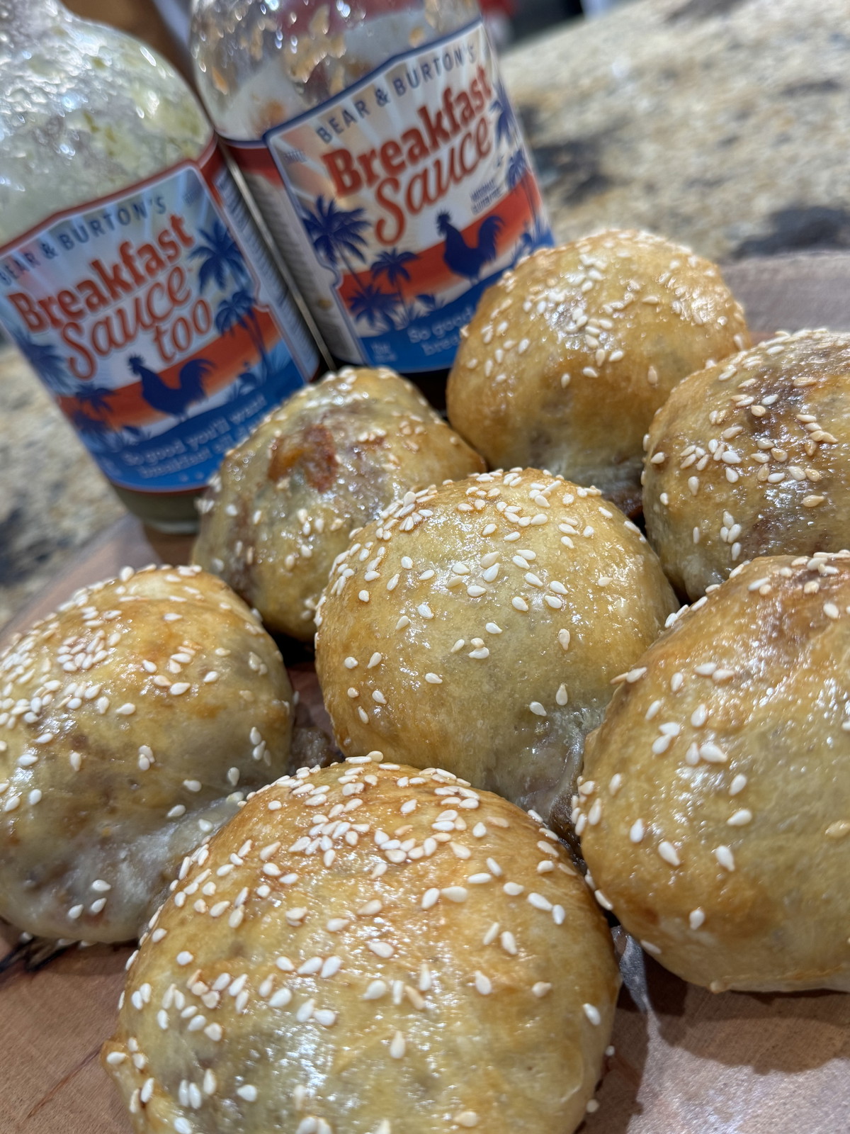 Breakfast Sauce Cheeseburger Bombs!