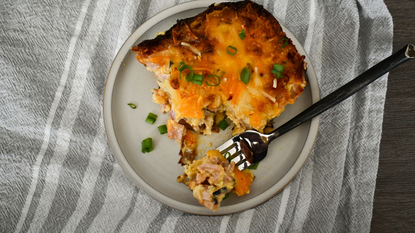 Image of Gluten Free Ham and Cheese Bread Pudding 