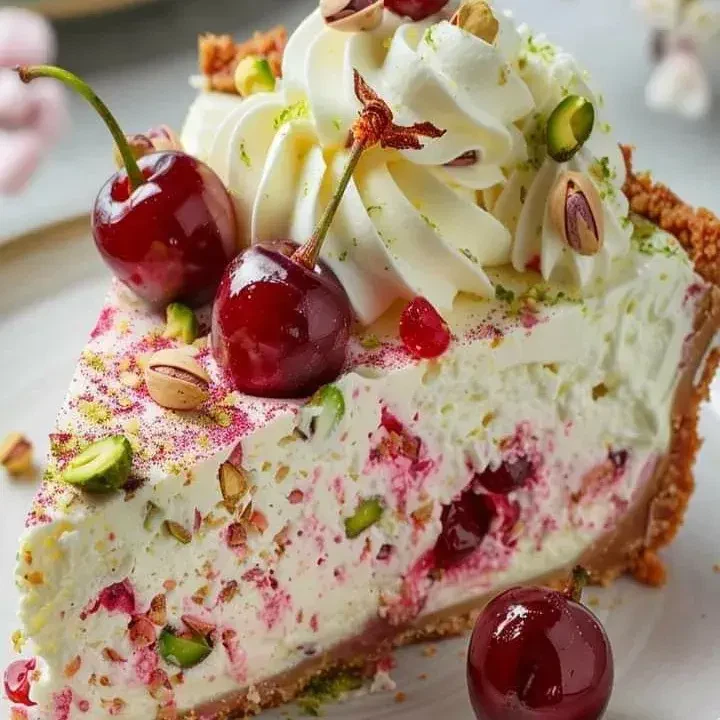 Luscious Lemon-Lime Cherry Pistachio Cheesecake