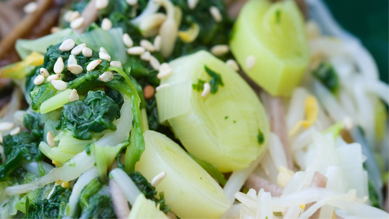 Image of Leckeres Lauch-Spinat-Gemüse mit Za'atar!