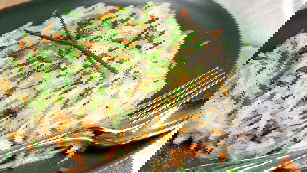 Cremige Krautnudeln mit Ziegenkäse
