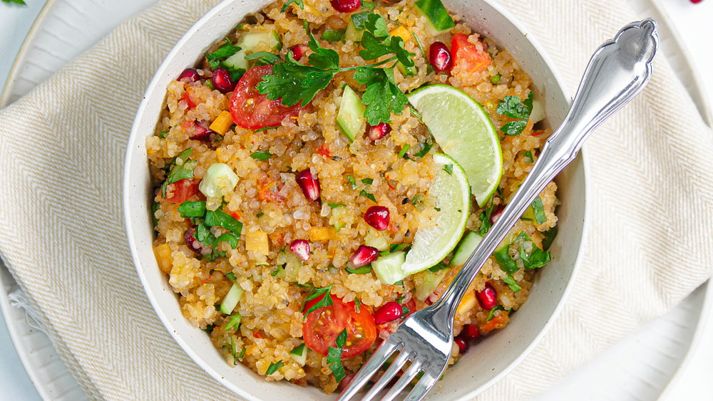 Frischer Bulgursalat mit Konjakreis