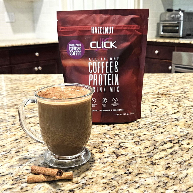 Image of Coffee Protein Recipe: Cinnamon Hazelnut Latte