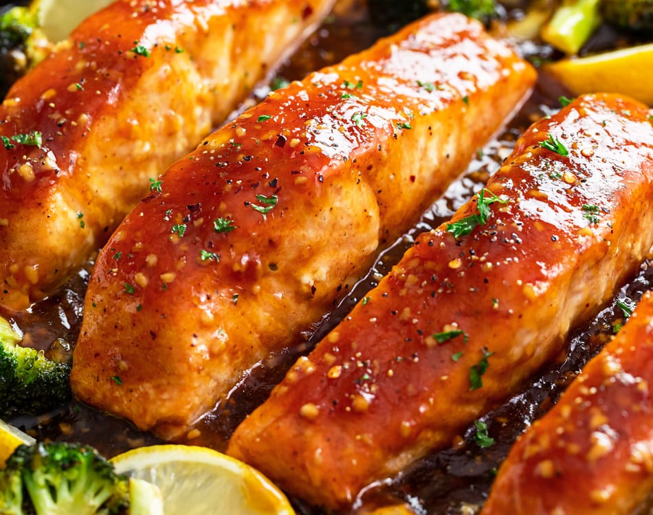 Wildflower Honey Glazed Salmon