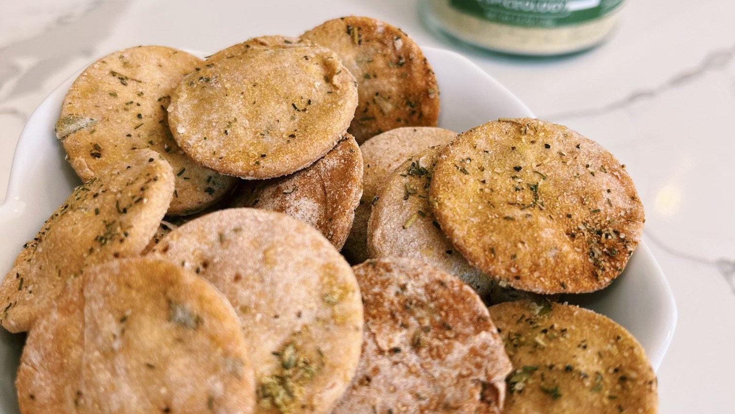 Image of Homemade Herby Rosemary Dijon Crackers