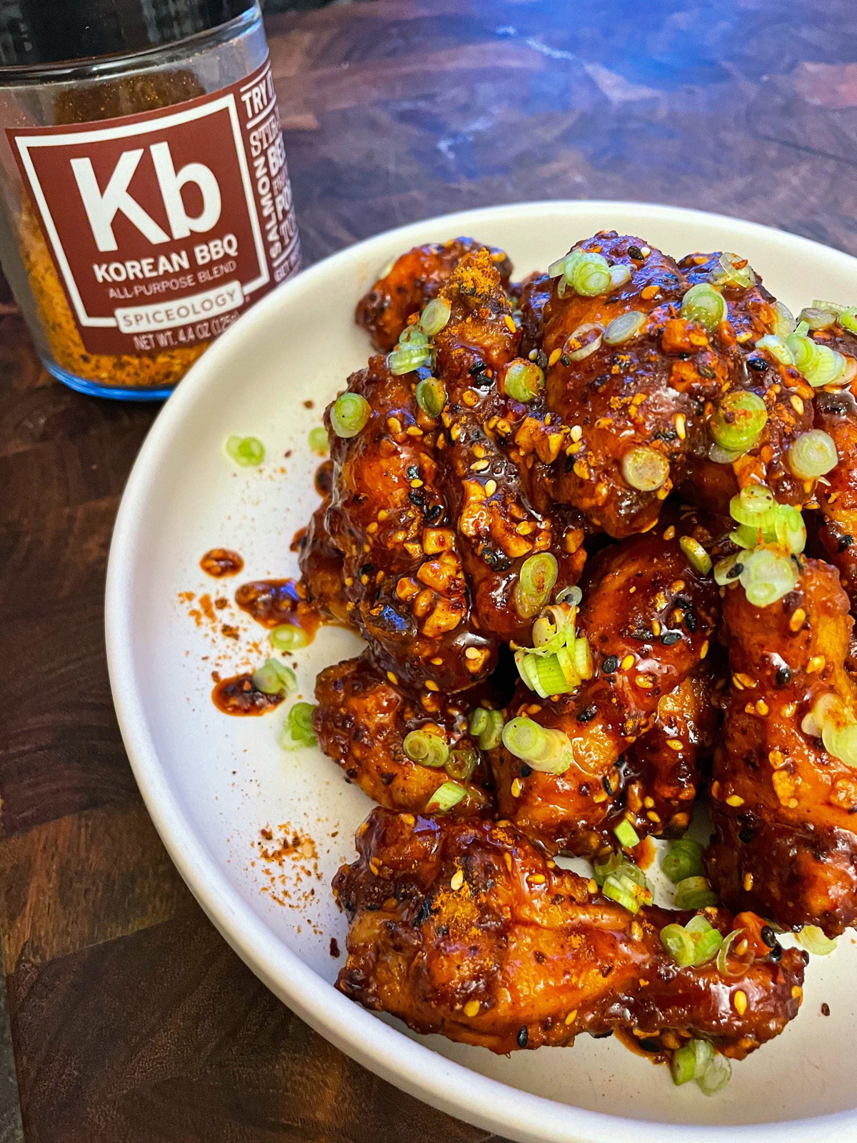 Korean BBQ Air Fryer Wings with Spicy Maple Glaze