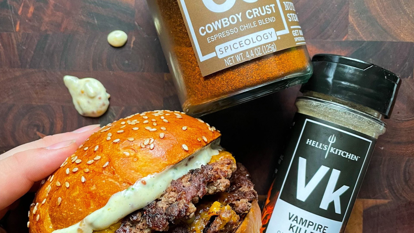 Image of Cowboy Crust Smash Burgers with Vampire Killer Sauce