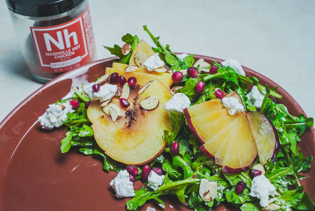 Nashville Hot Vinaigrette and Stone Fruit Salad