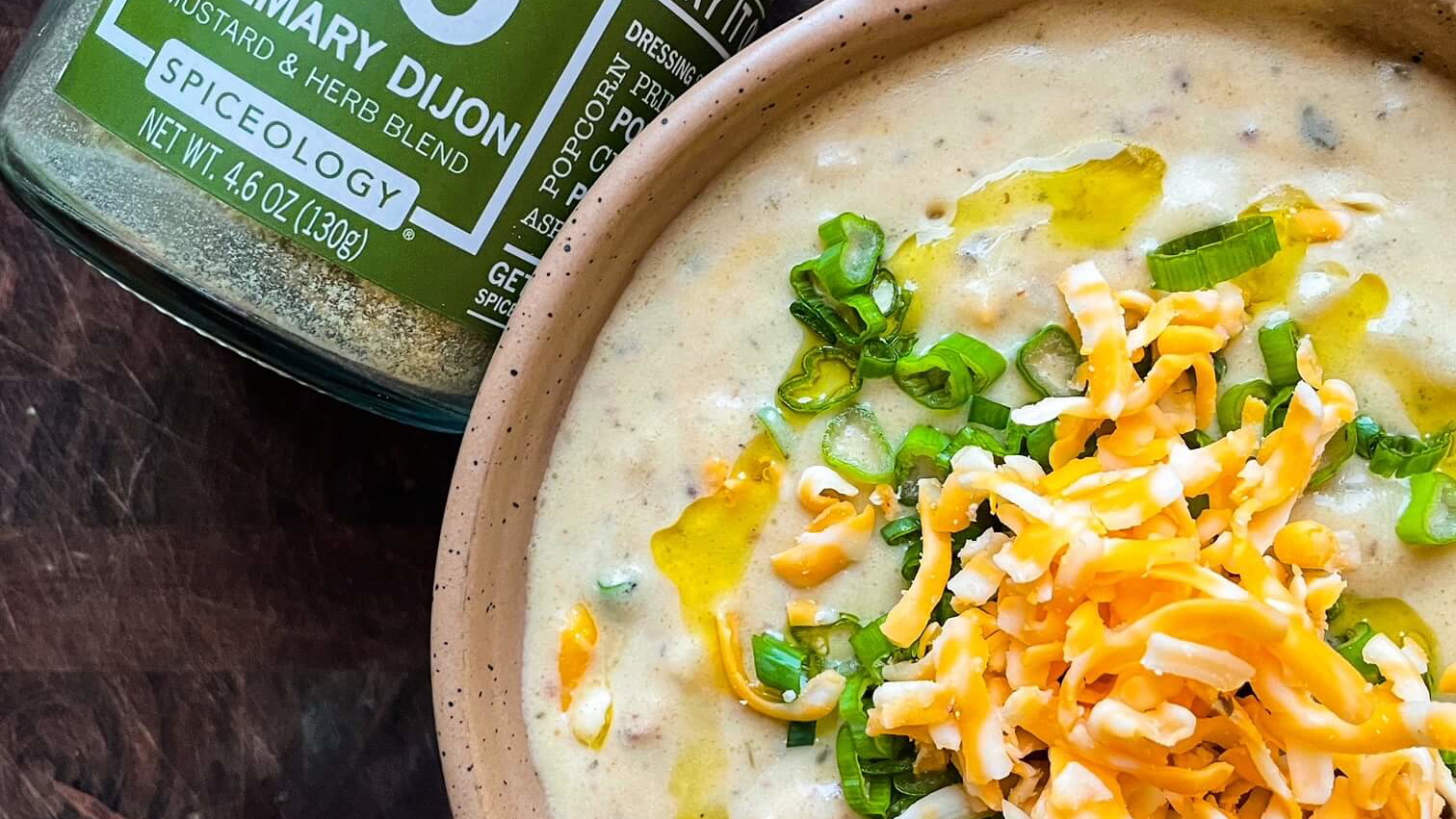 Image of Rosemary Dijon Cheesy Potato Bacon Soup