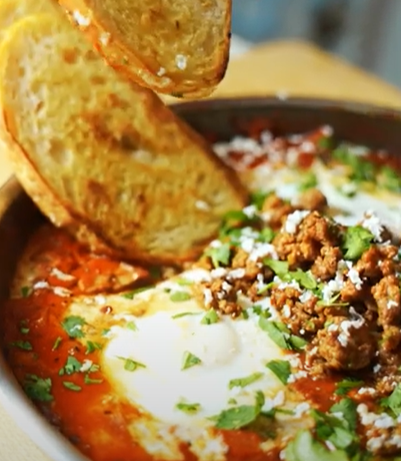 Harissa Chorizo Shakshuka