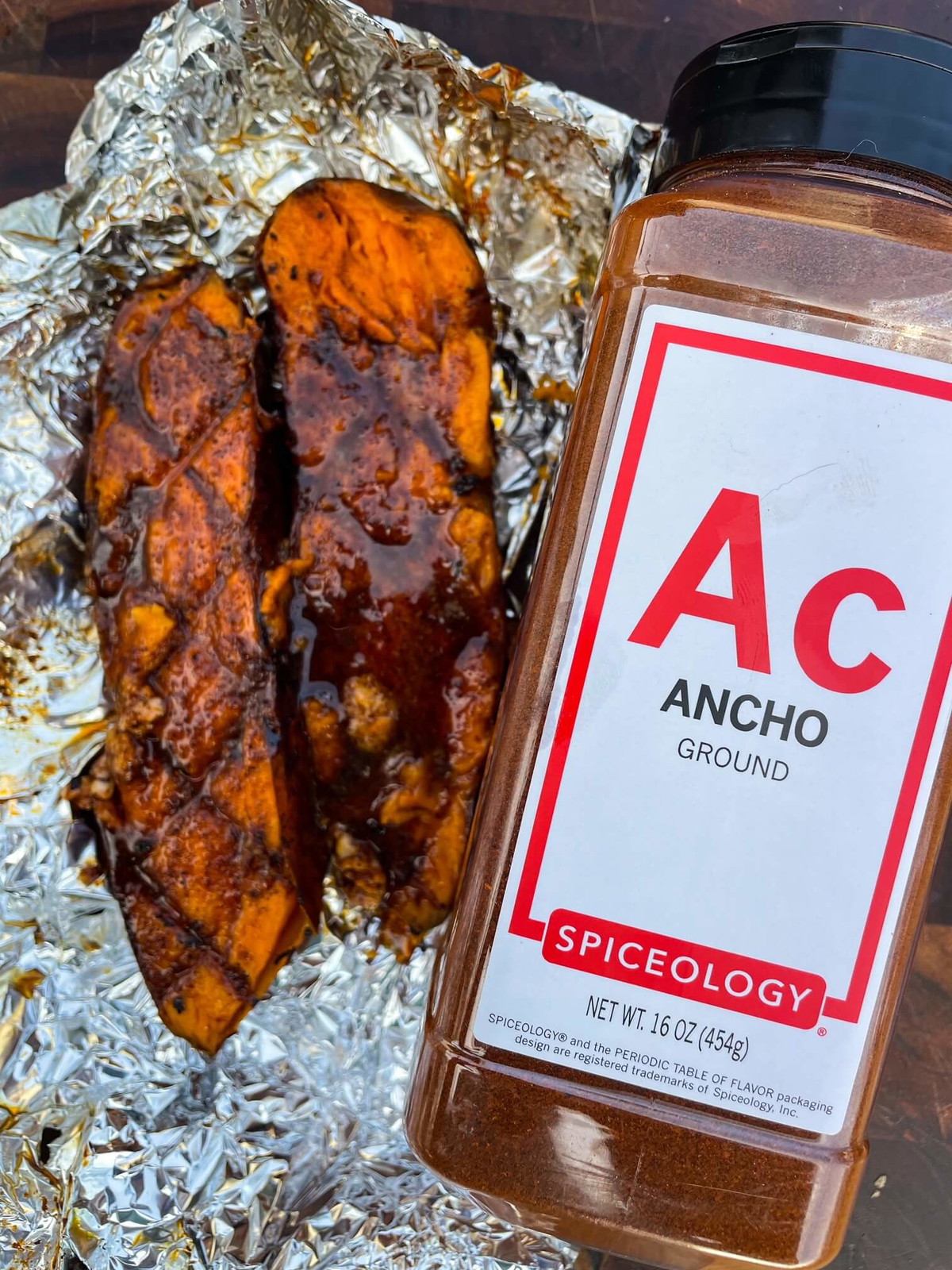 Ancho Chile & Maple Grilled Sweet Potatoes
