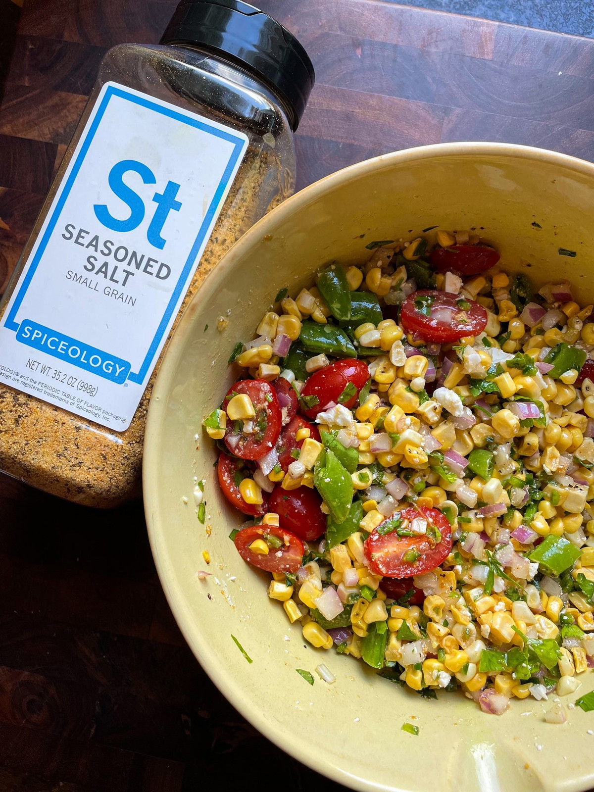 Seasoned Salt Raw Corn Salad