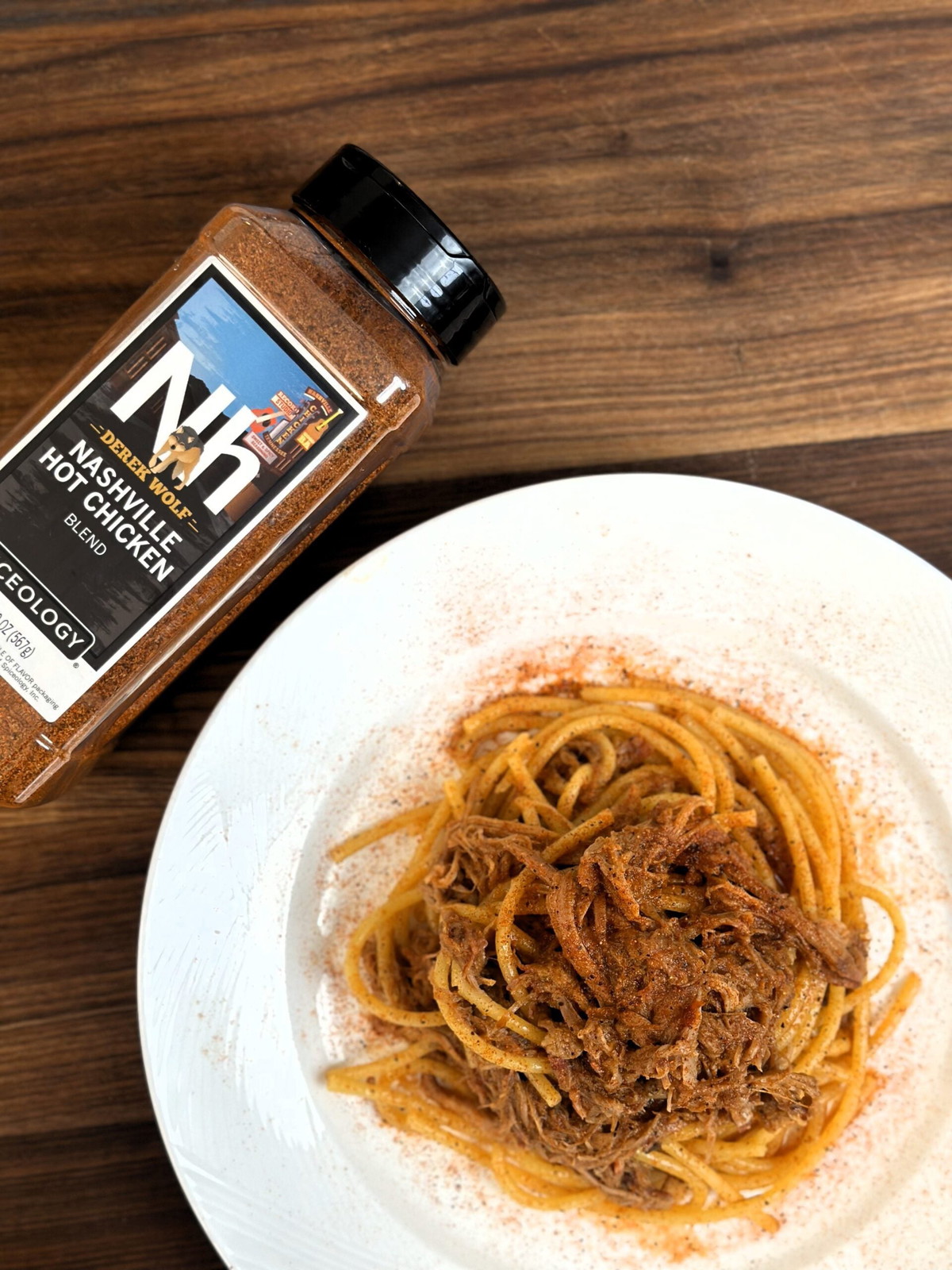 Nashville Hot Memphis-Style BBQ Spaghetti with Pulled Pork