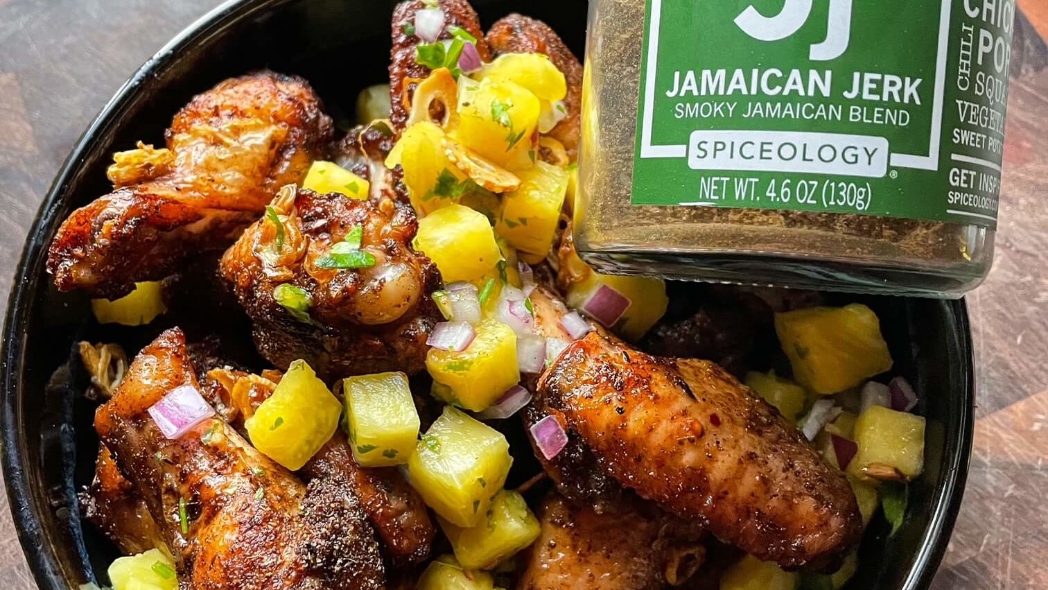 Image of Jamaican Jerk Wings with Pineapple Salsa