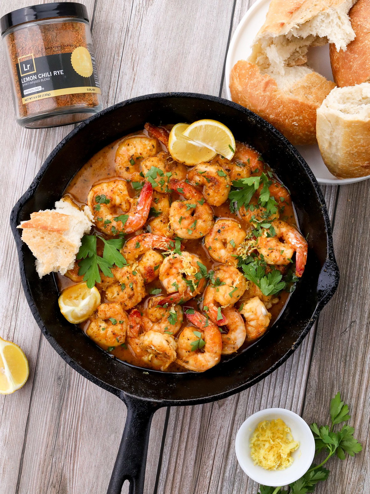 Lemon Chili Rye Prawns