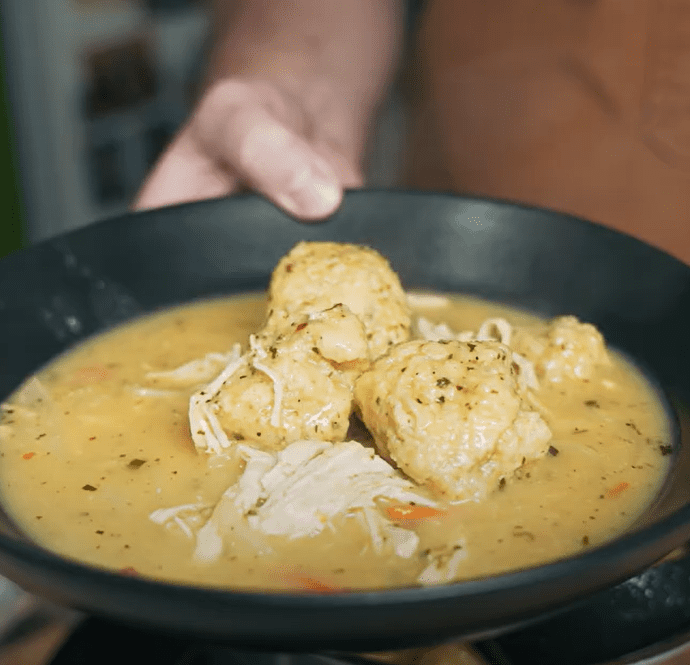 Garlic Herb Chicken & Dumpling Soup