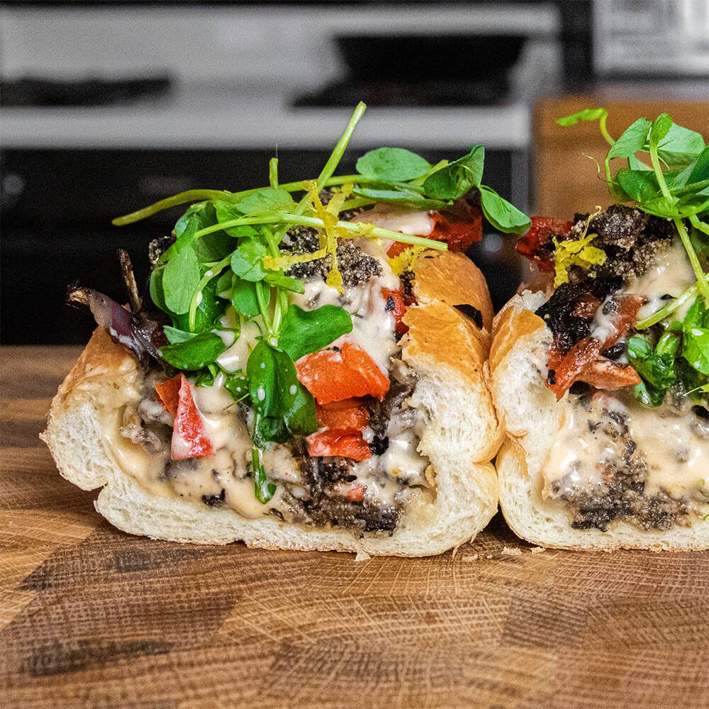 Black Magic Philly Cheese Sauce with Mushrooms