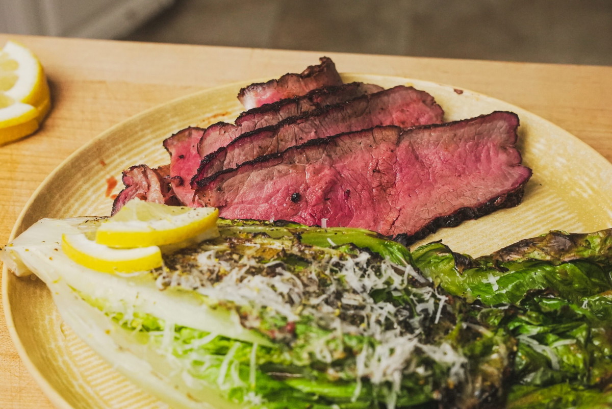 Cowboy Crust Tomahawk Steak with Compound Butter