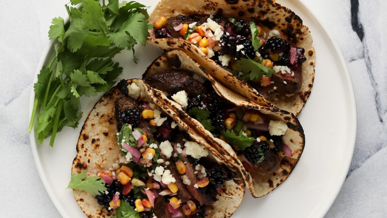 Image of Steak Tacos with Blackberry Corn Salsa