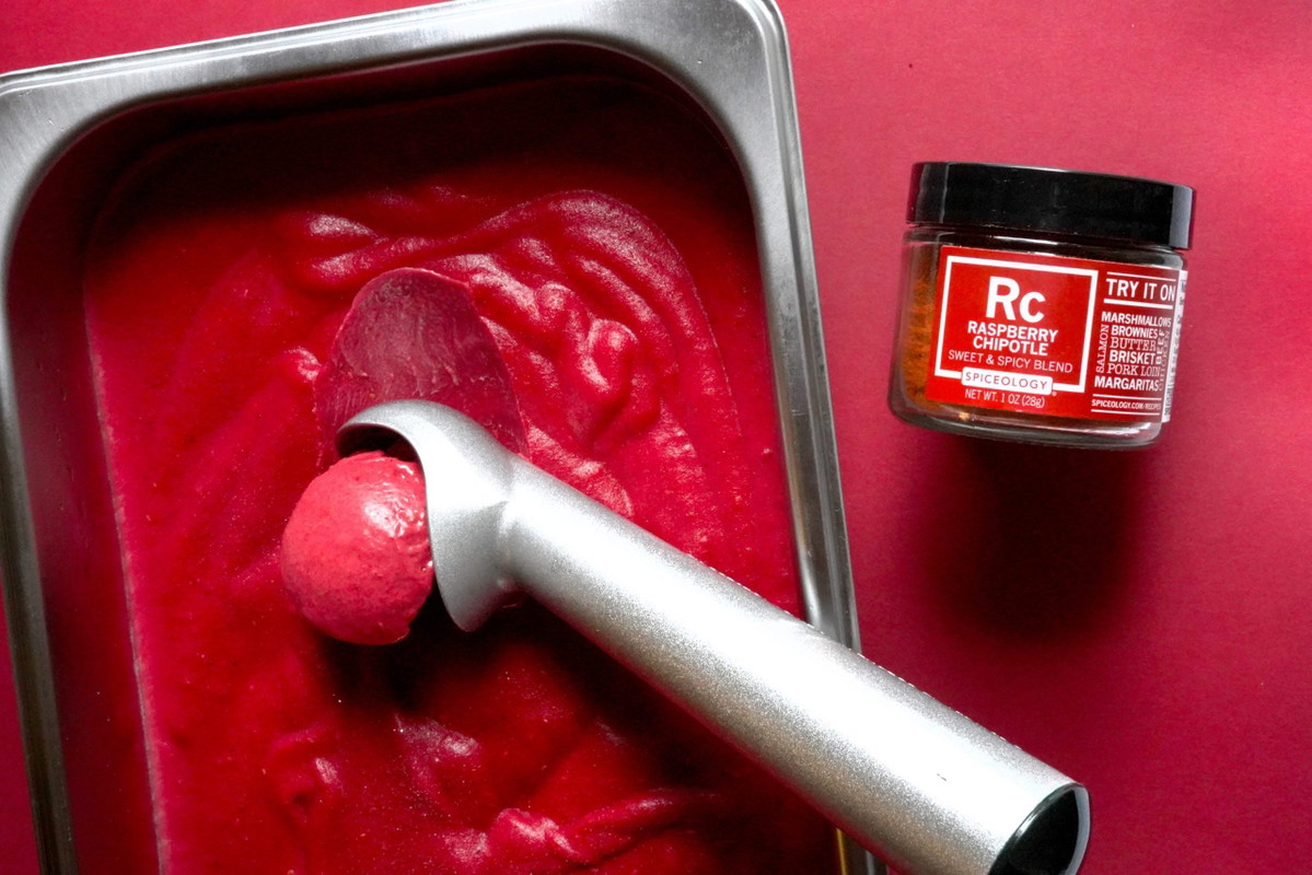 Raspberry Chipotle Sorbet