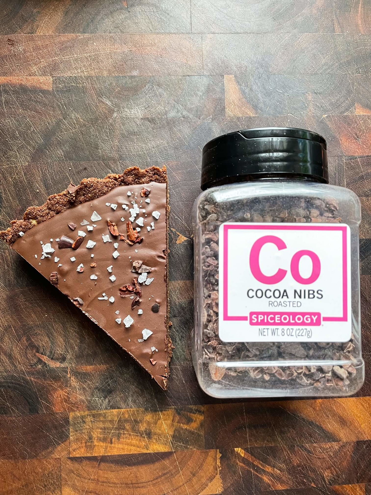 Cocoa Nibs Dark Chocolate Tart