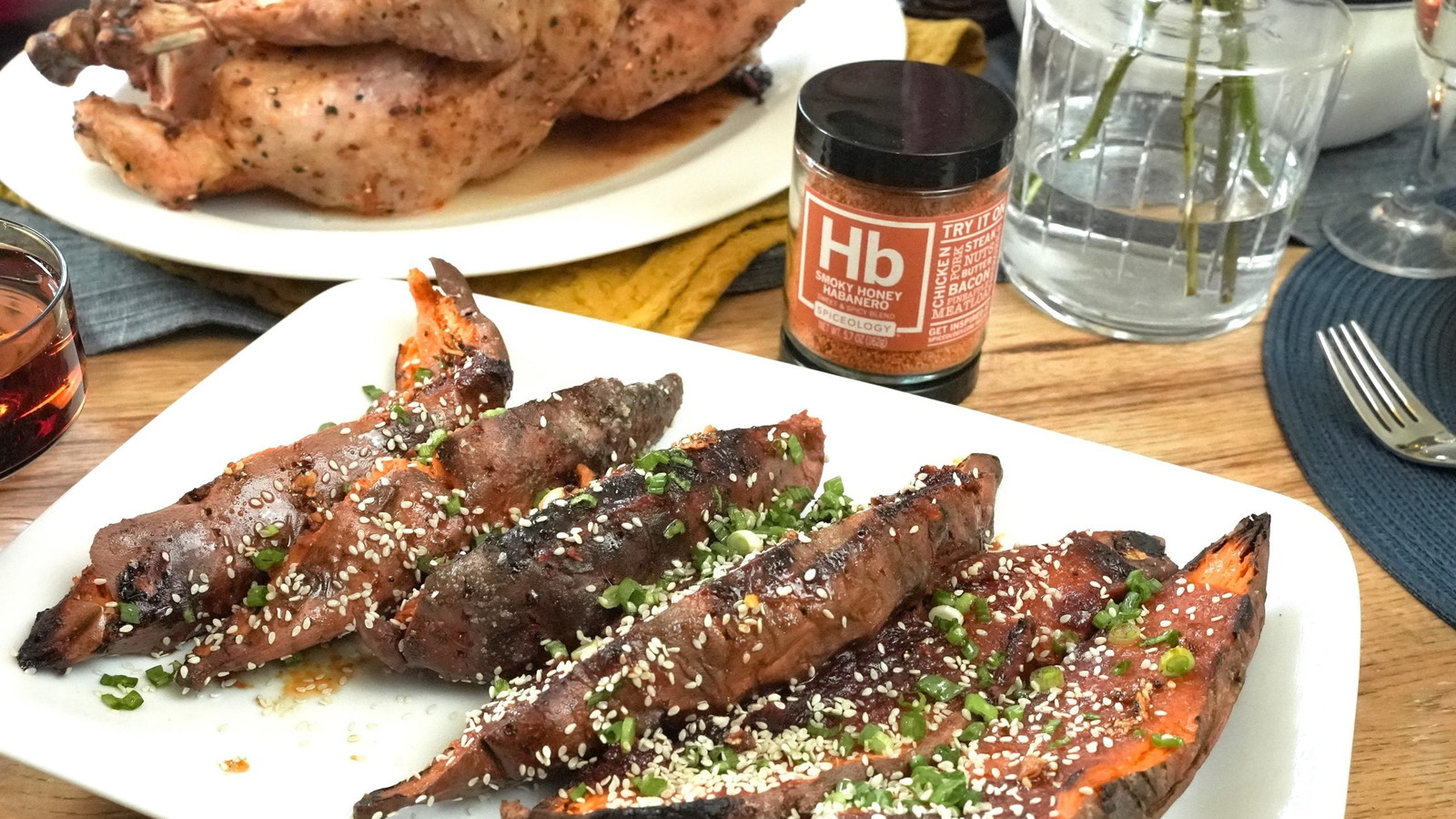 Image of Smoky Honey Habanero Miso Sweet Potatoes