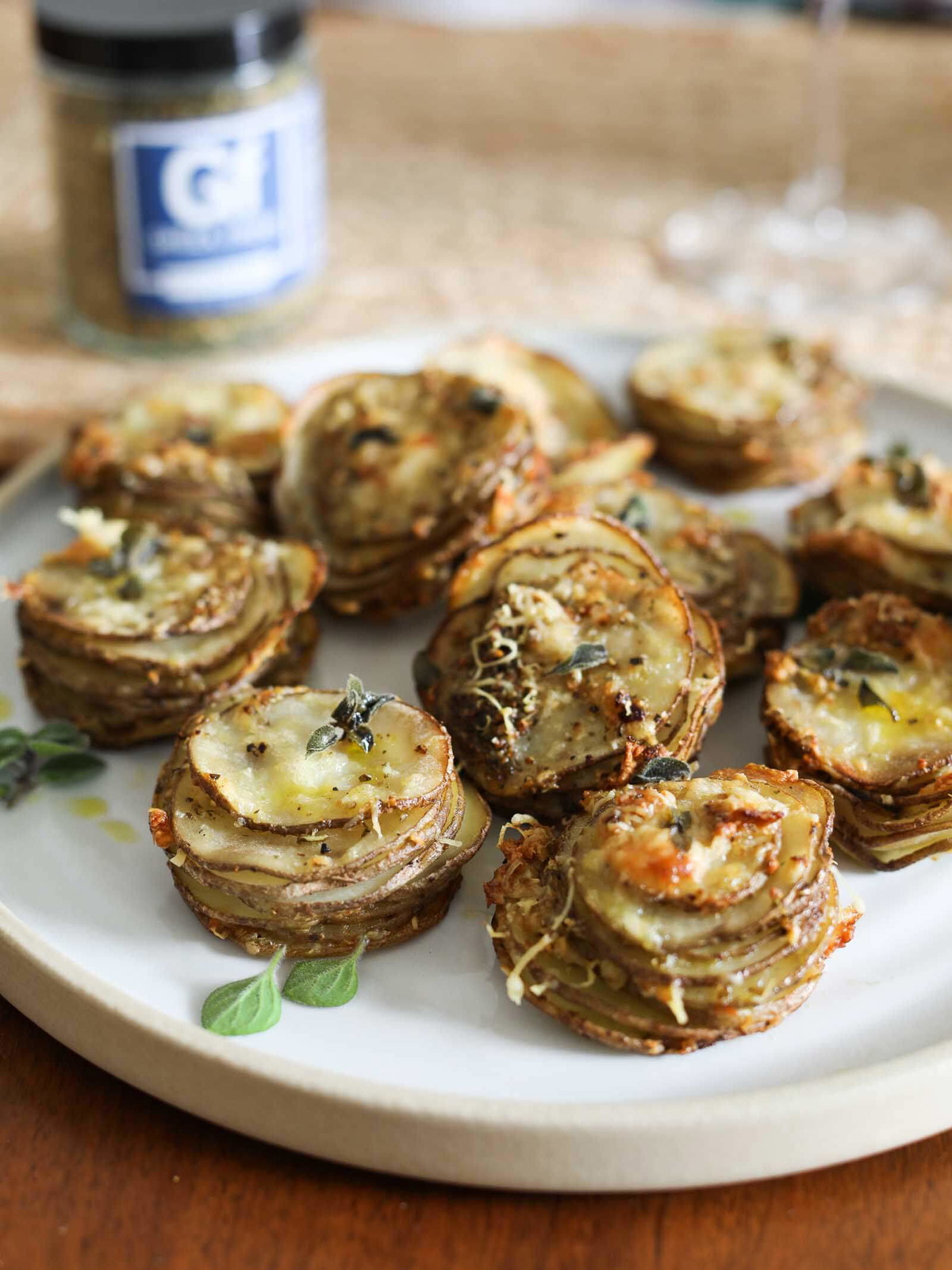 Greek Freak Cheesy Potato Stacks