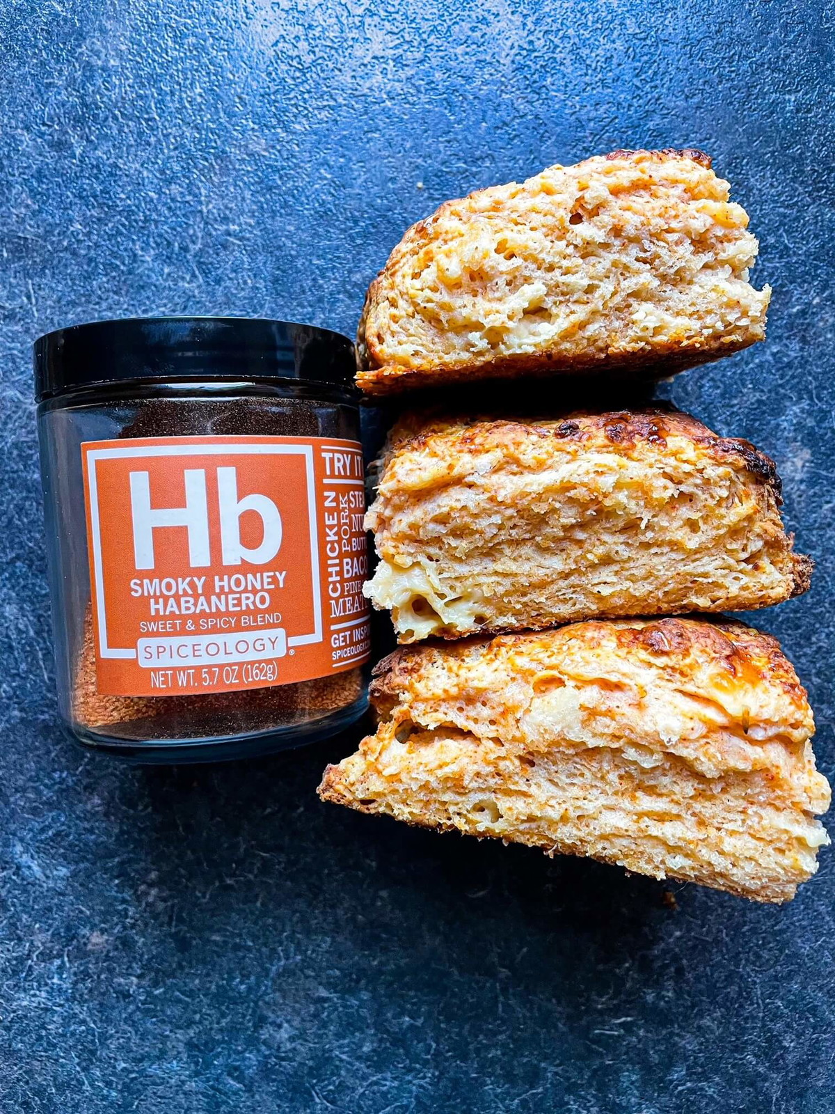 Smoky Honey Habanero Cheddar Biscuits