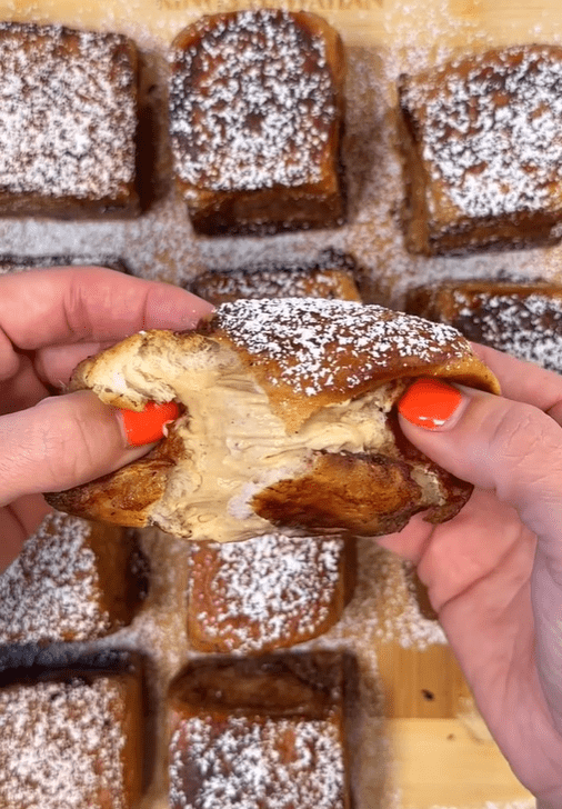 Pumpkin Spice Cream Cheese-Filled King's Hawaiian French Toast
