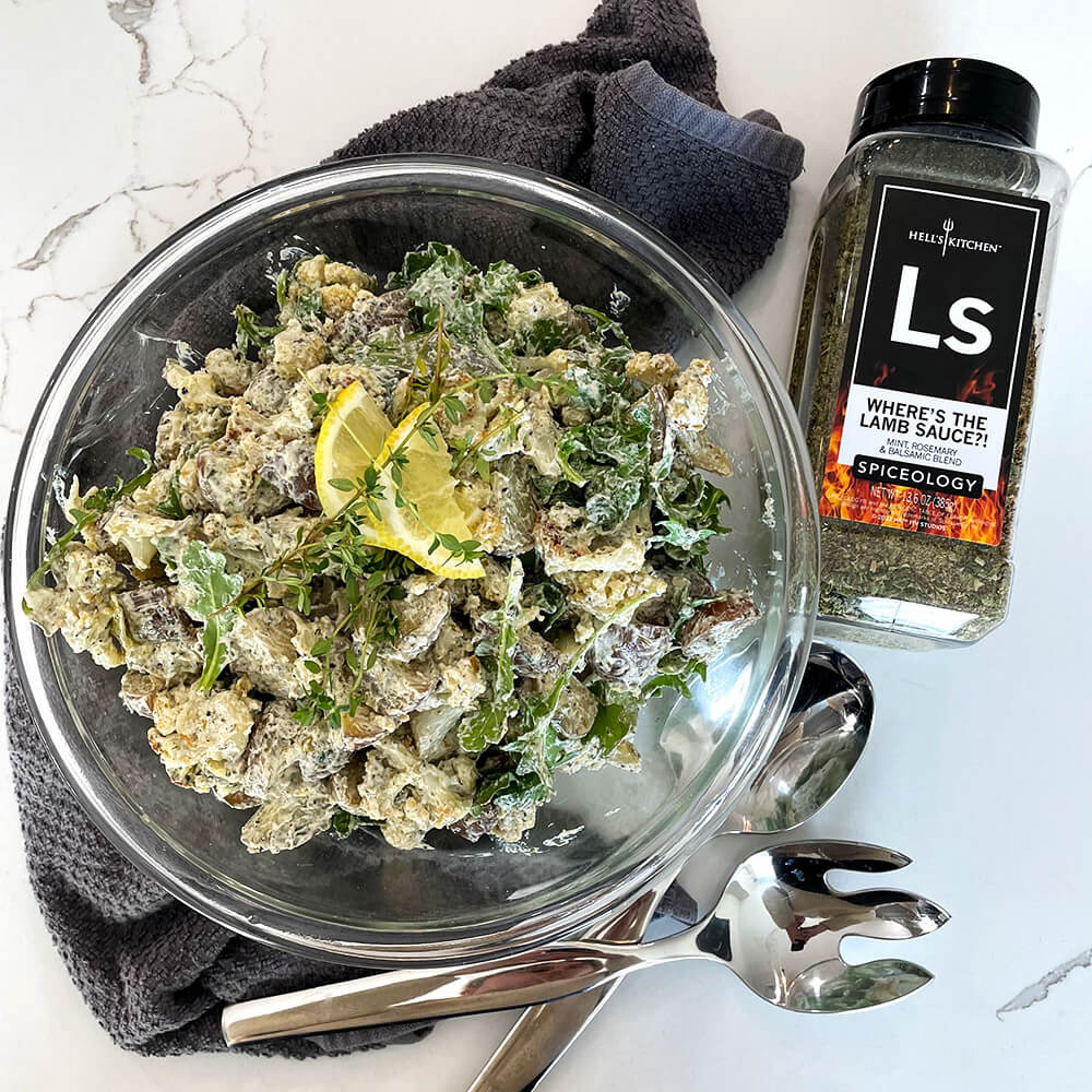 Where's The Lamb Sauce Roasted Cauliflower and Potato Salad