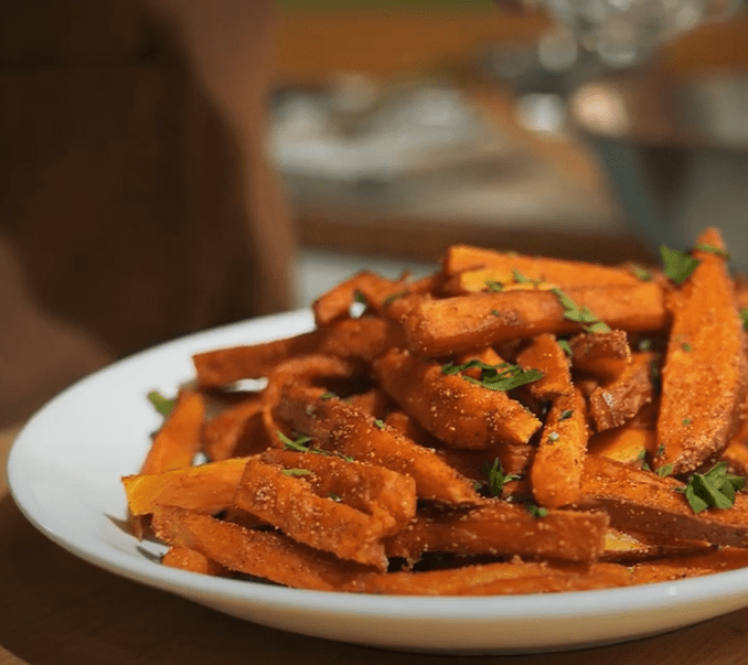 Homemade Smoky Honey Habanero Sweet Potato Fries