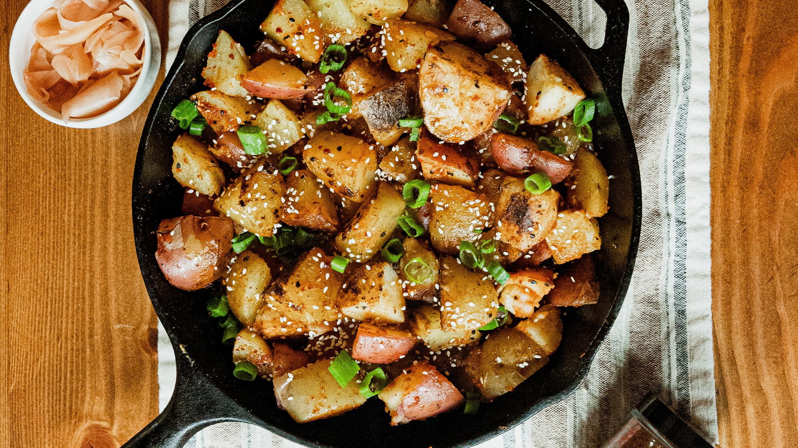 Image of Grill-Braised Idaho� Potatoes with Bibimbap Glaze