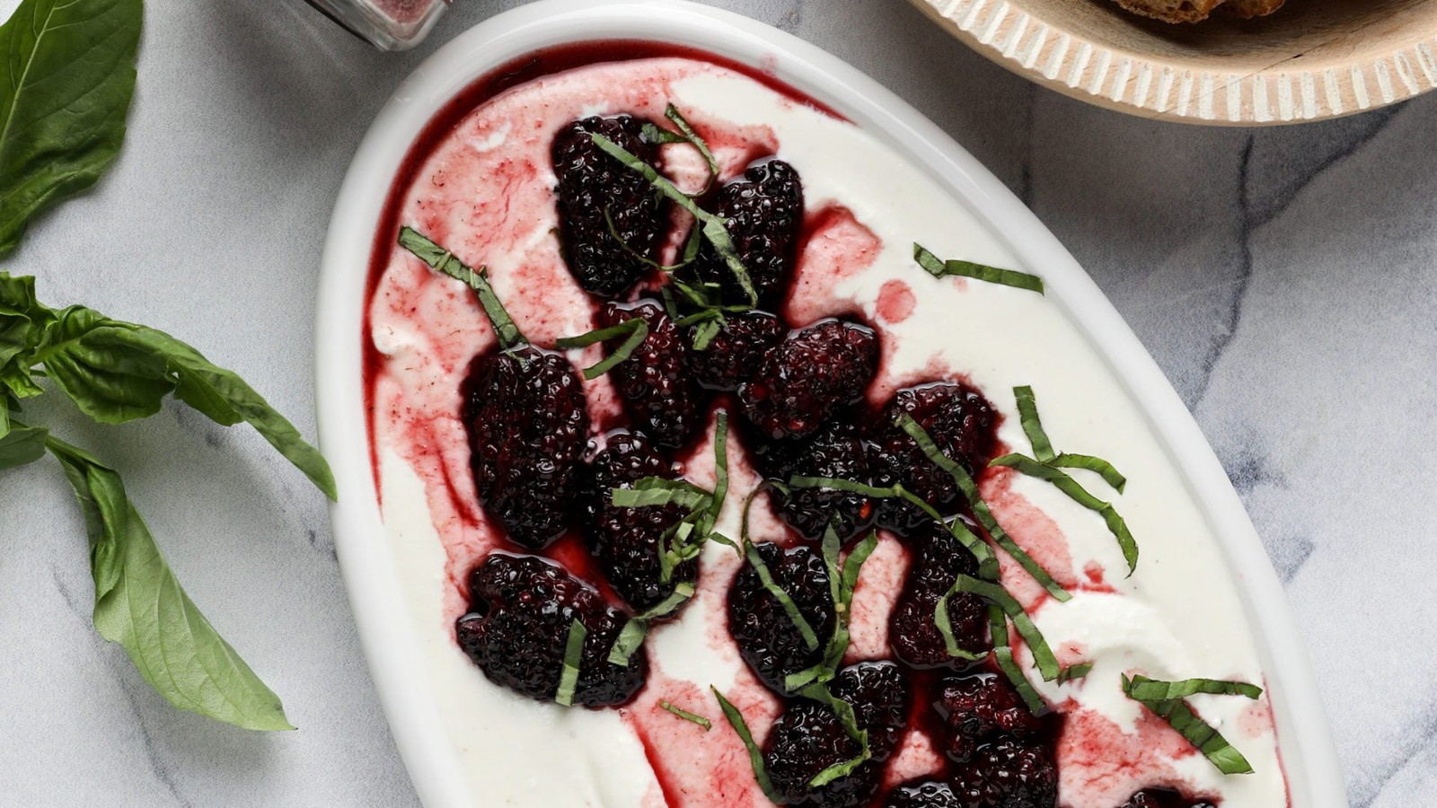 Image of Roasted Blackberries with Whipped Feta