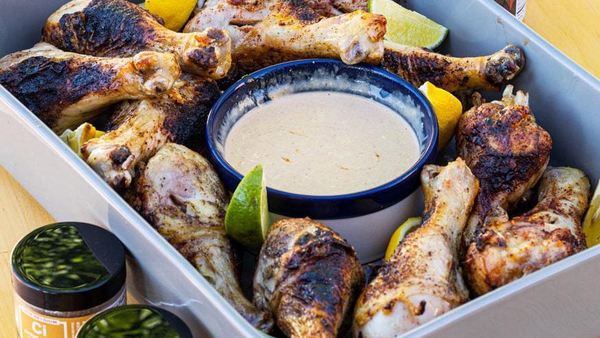 Image of New Belgium Summer BBQ Grilled Chicken Drumsticks