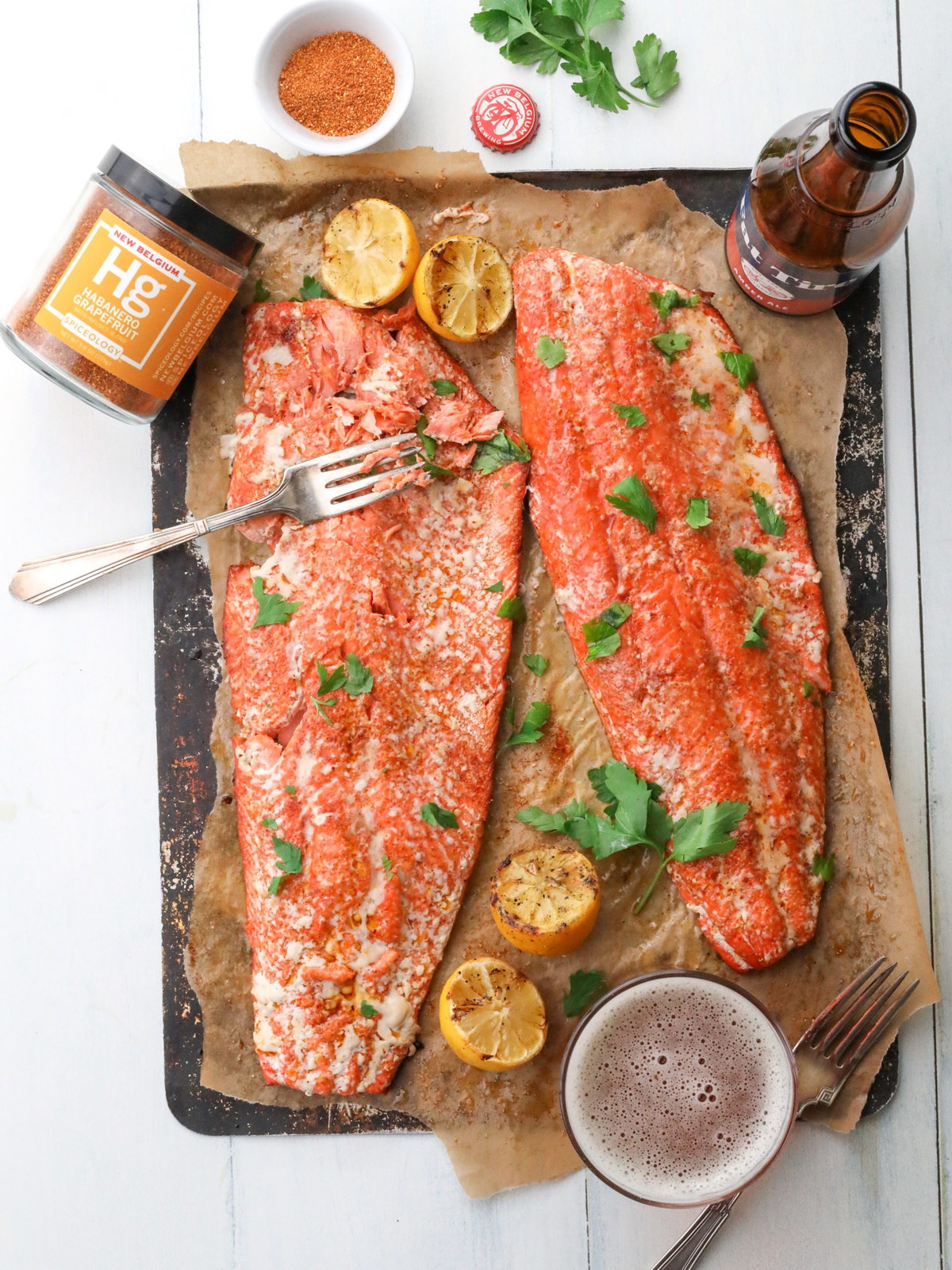 Voodoo Ranger Habanero Grapefruit Grilled Salmon