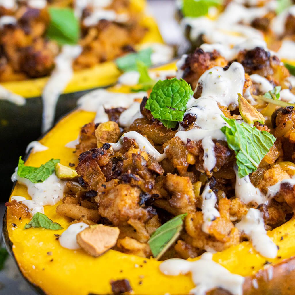 Tandoori Glory Stuffed Acorn Squash